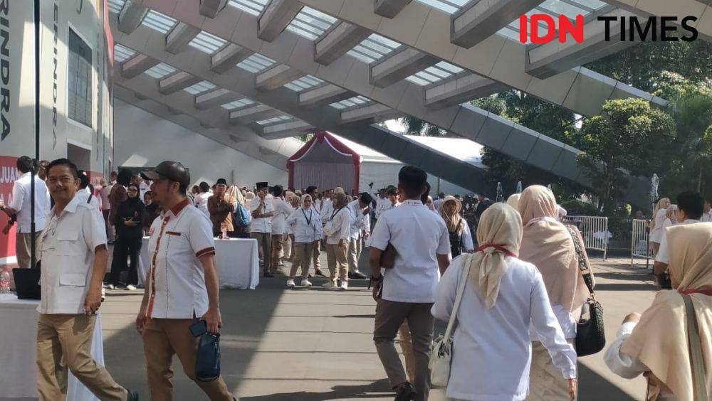 Ribuan kader Gerindra memadati Sentul International Convention Center untuk merayakan HUT ke-17, Sabtu (15/2/2025) (IDN Times / Linna Susanti)