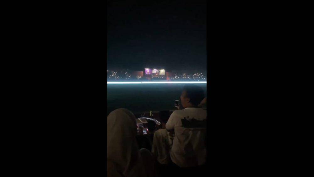 Kondisi Stadion Brawijaya yang gelap saat lampu padam. IDN Times/ istimewa