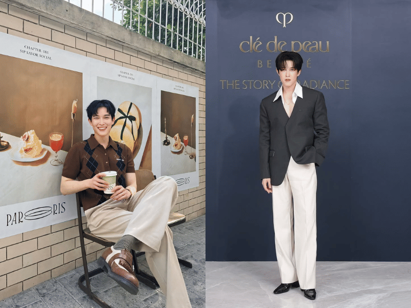 7 Ide Mix and Match Celana Putih ala Both Nattapong, Makin Stunning!