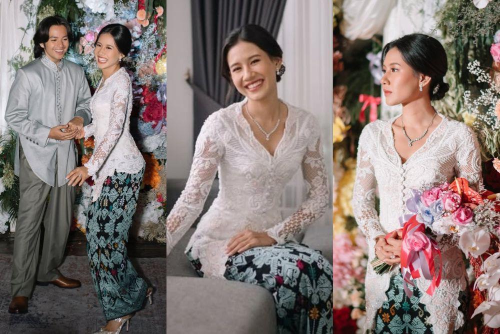 9 Inspirasi Kebaya dan Makeup Tunangan Shenina Cinnamon, Bersahaja!