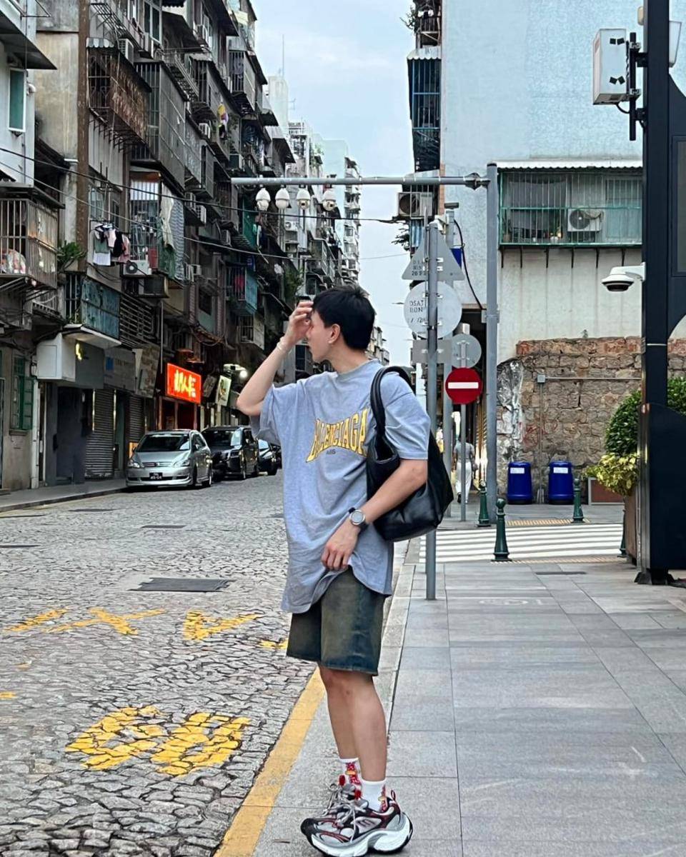 outfit short pants ala Daou Pittaya (instagram.com/oueiija)