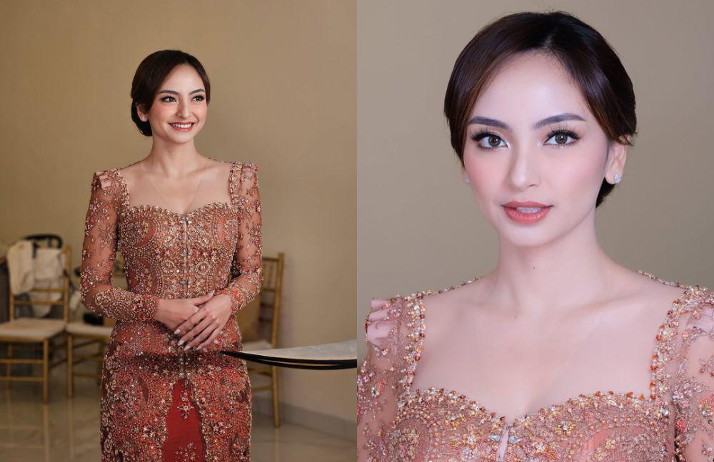 7 Gaya Lamaran Valerie Tifanka, Manis dengan Nuansa Terakota