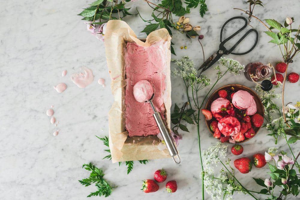 Potret es krim stroberi