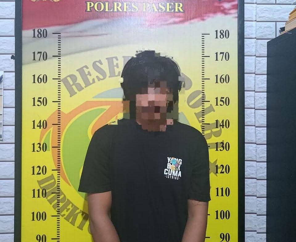 AM (28), diringkus Satresnakoba Polres Paser. (Dok. Humas Polda Kaltim)