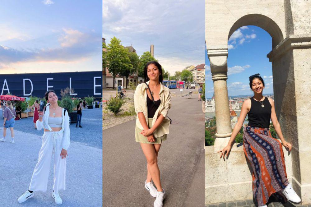 8 Inspirasi OOTD Liburan ala Ambar Marino, Adik Putri Marino