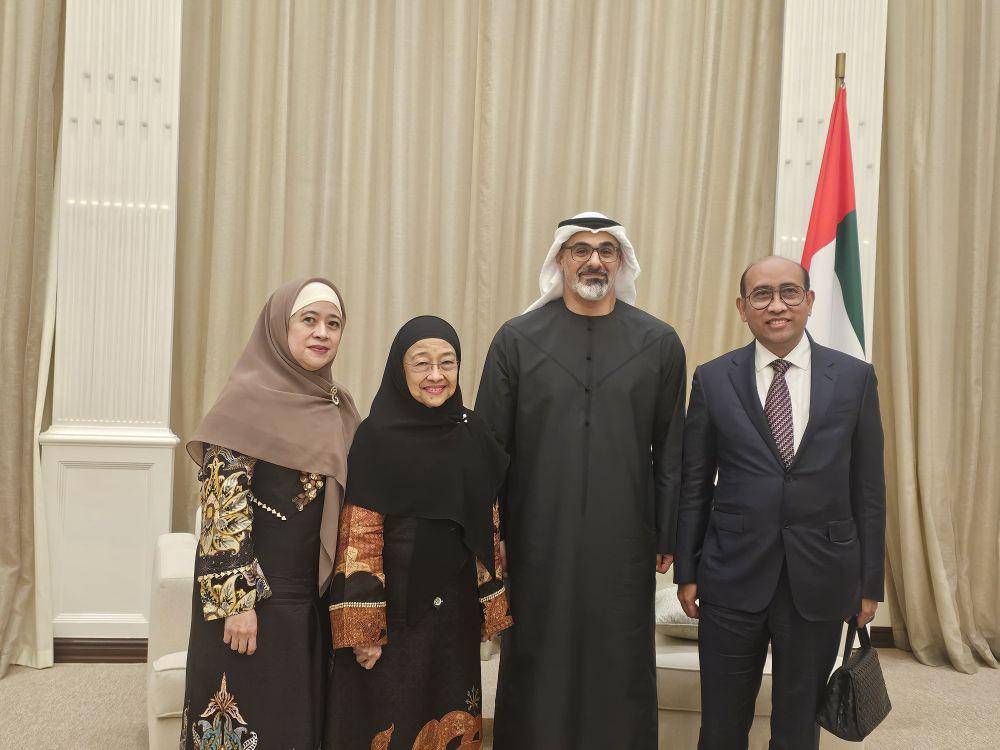 Presiden ke-5 RI, Megawati Soekarnoputri, bertemu dengan Pangeran Abu Dhabi, Sheikh Khaled bin Mohamed bin Zayed (dok. PDIP)