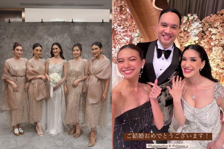 7 Gaya Artis di Resepsi Pernikahan Elma Eks Girlband Princess