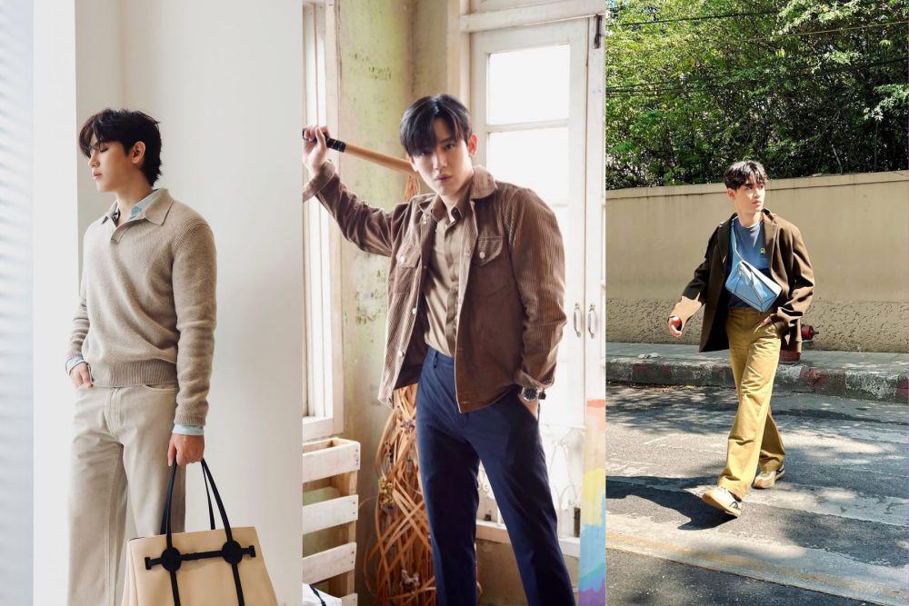 8 Ide Outfit Serba Cokelat New Thitipoom, Style Cowok Bumi