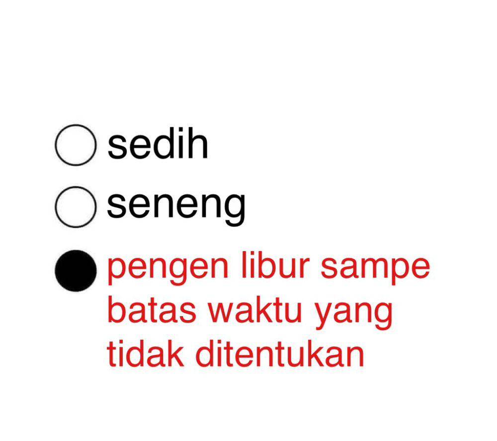 Meme opsi perasaan (x.com/adityajuliannn)