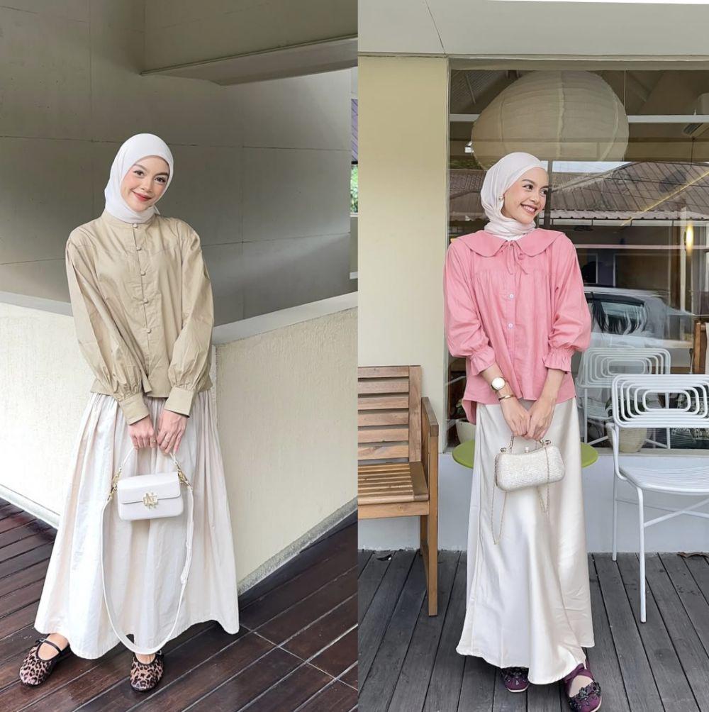 8 OOTD Soft Girl ala Febiola Nabila, Vibes Kalem nan Lembut