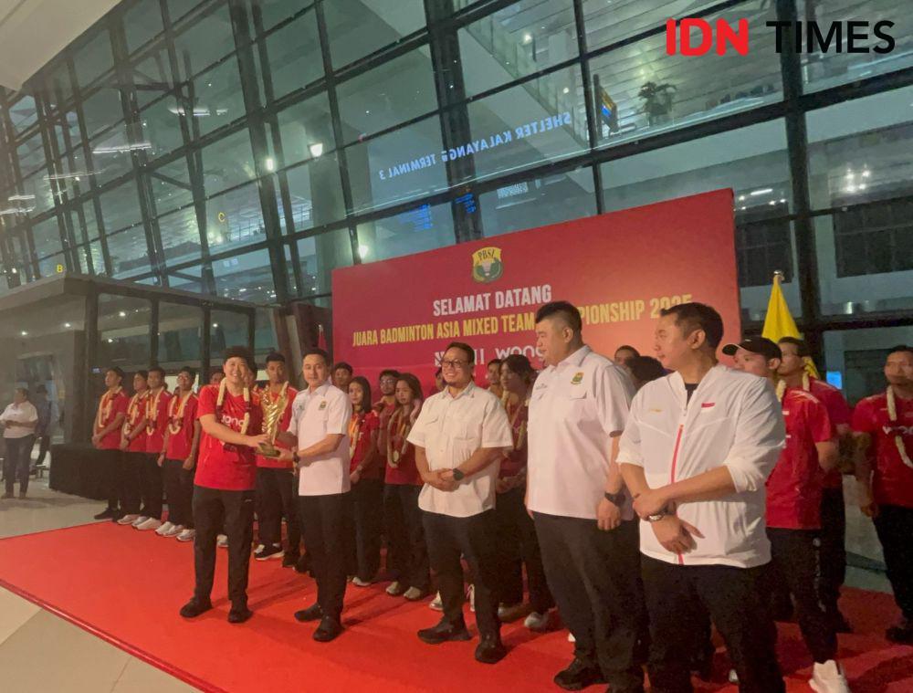 Tiba di Tanah Air, Tim BAMTC 2025 Disambut Pengurus PBSI