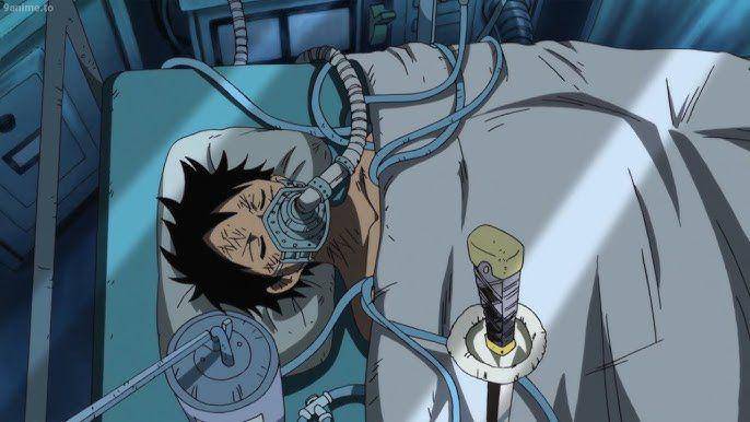 Luffy dirawat Bajak Laut Hati (dok. Toei Animation/One Piece)