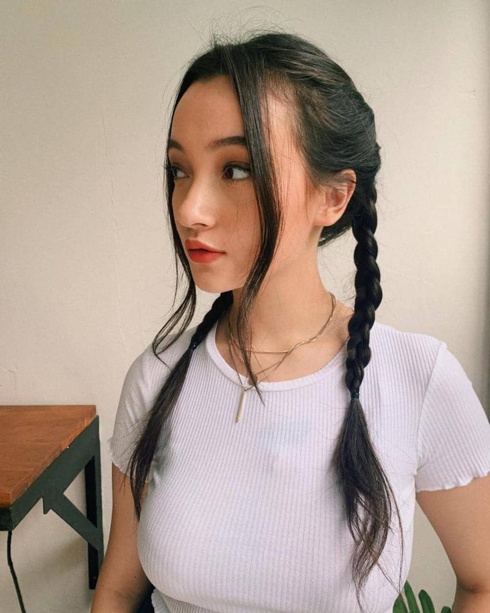 potret ide gaya rambut medium ala Megan Domani