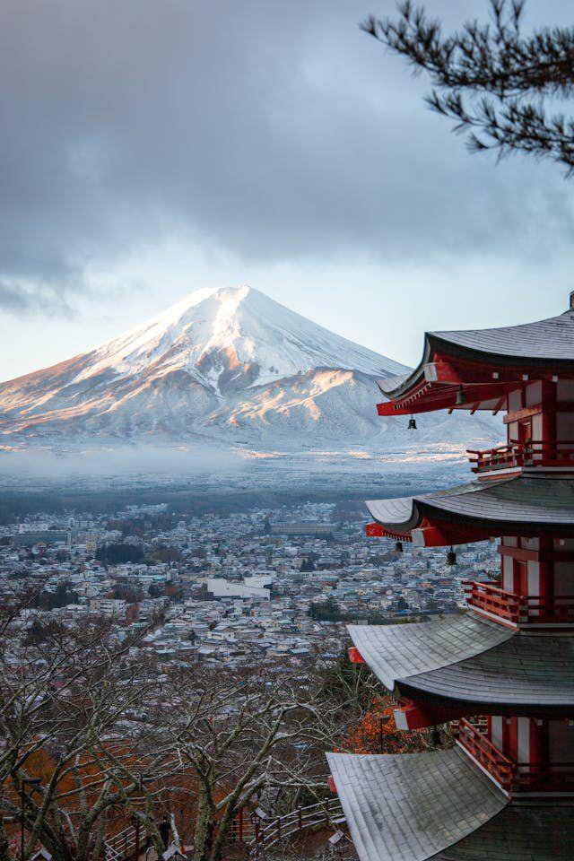 Ilustrasi Gunung Fuji Jepang 