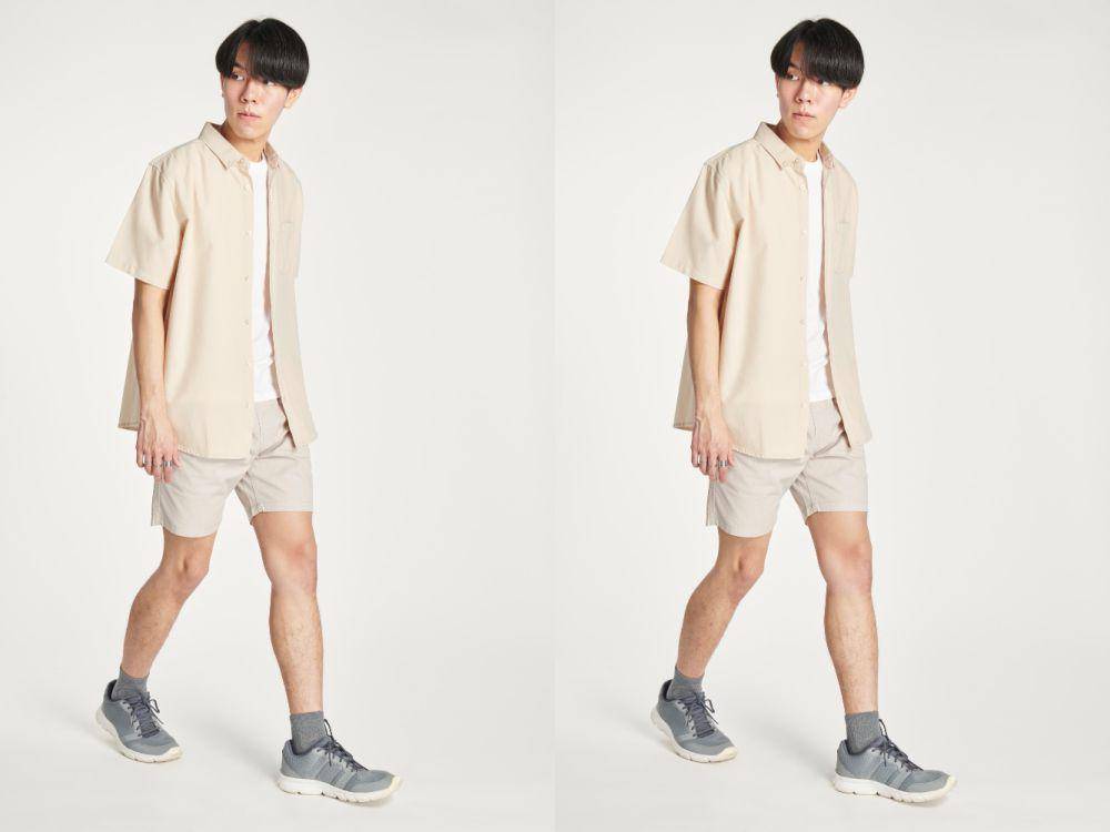 ilustrasi baju cream dengan celana light grey (freepix.com/Rawpixel)