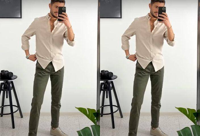 ilustrasi baju cream dengan celana olive green (youtube.com/Mr.Govindsahu)