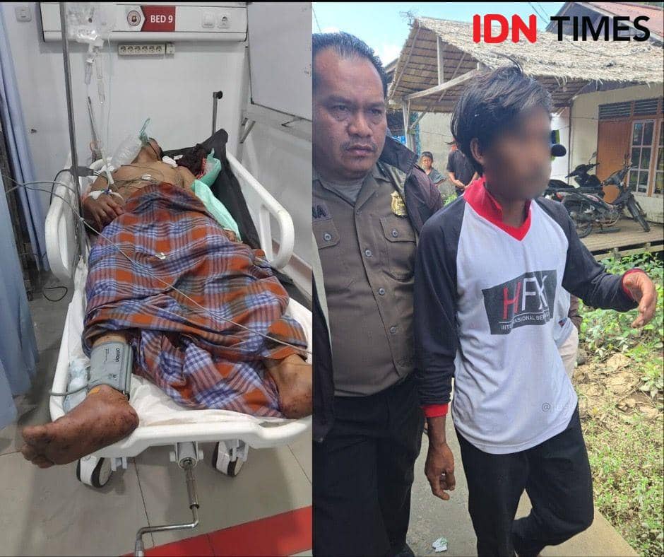 Bela Keluarga, Pria di Kubu Raya Bacok Nelayan hingga Bersimbah Darah