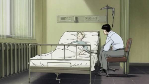 Tenma berbicara dengan Johan. (dok. MADHOUSE/Monster)
