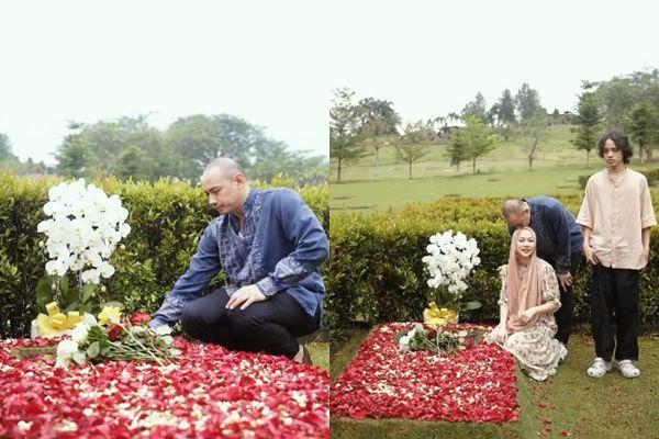 7 Potret BCL Ziarah Peringati 5 Tahun Kepergian Ashraf Sinclair