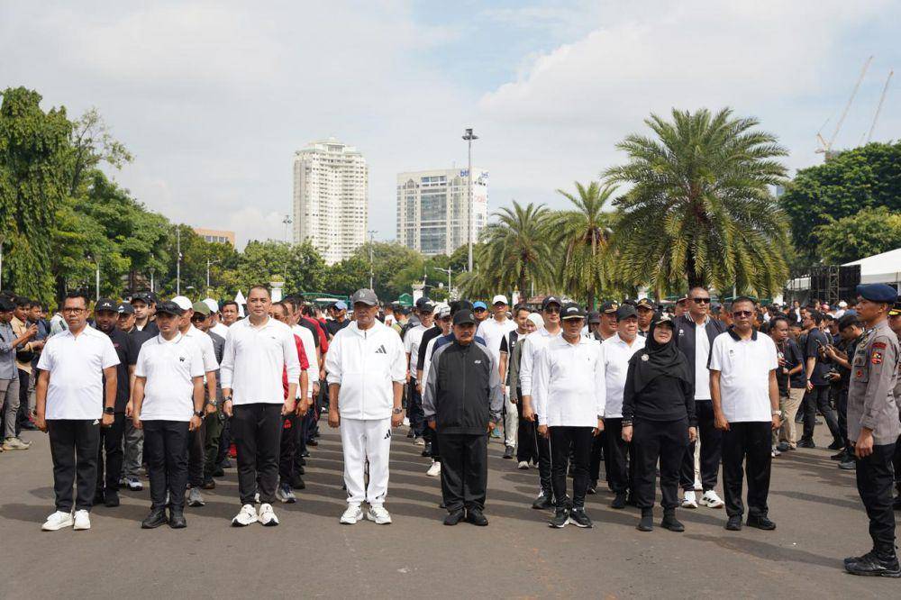 Walikota Bandar Lampung, Eva Dwiana saat mengikuti gladi. (IDN Times/Istimewa)