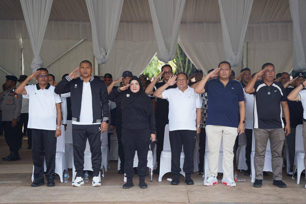 Walikota Bandar Lampung, Eva Dwiana dan Wakilnya Deddy Amarullah, saat mengikuti gladi. (IDN Times/Dok. Humas Pemkot Bandar Lampung)
