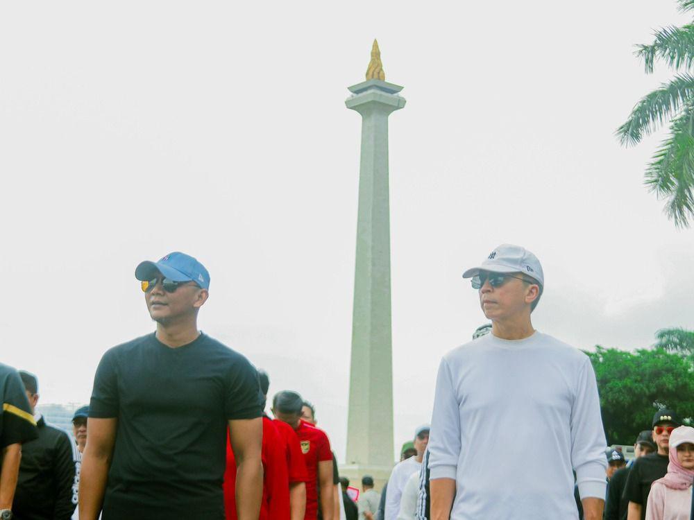 Jelang Pelantikan di Istana Negara, Dedie-Jenal Ikut Baris-berbaris