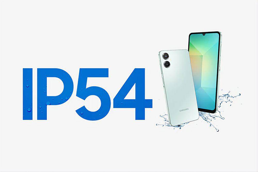 ilustrasi Samsung Galaxy A06 5G dengan sertifikasi IP54 (samsung.com)