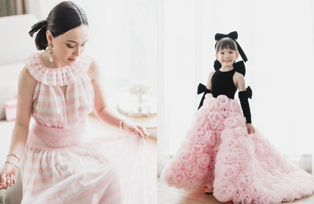 Gaya Ibu-Anak ala Shandy Aulia di Pesta Ulang Tahun Claire ke-5, Pink!