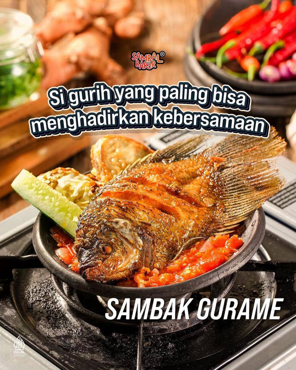 salah satu menu di sambal bakar Indonesia (instagram.com/sambalbakar)