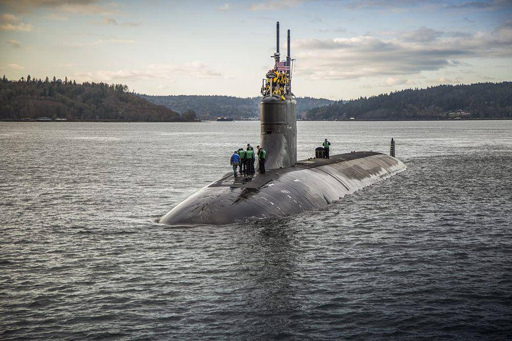 potret USS Connecticut (SSN-22), kapal selam kedua di Seawolf class yang sedang dalam pelayaran uji coba setelah program maintenance (commons.wikimedia.org/Thiep Nguyen)