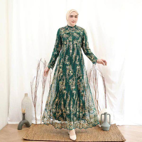 baju Lebaran emerald green (shopee.co.id/MEERA INDONESIA)