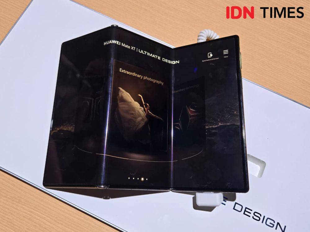 Huawei Mate XT Global Launch pada Selasa (18/2/2025). (IDN Times/Uni Lubis)