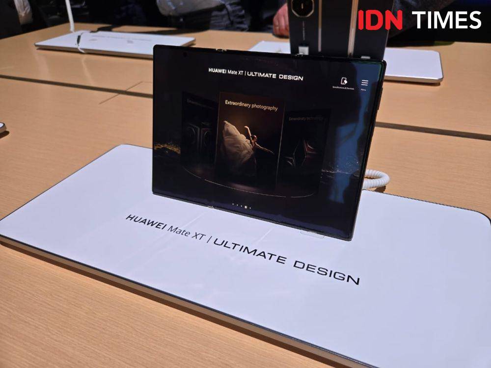 Huawei Mate XT Global Launch pada Selasa (18/2/2025). (IDN Times/Uni Lubis)