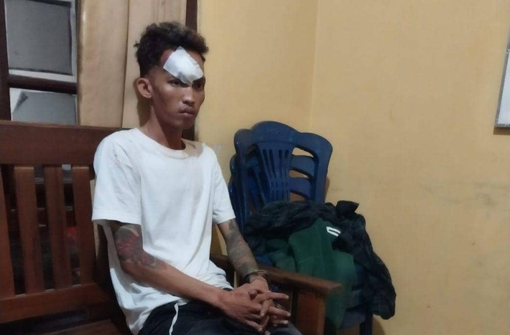 Pelaku curanmor yang ditangkap oleh warga Kasihan, Bantul.(Dok.Polres Bantul)