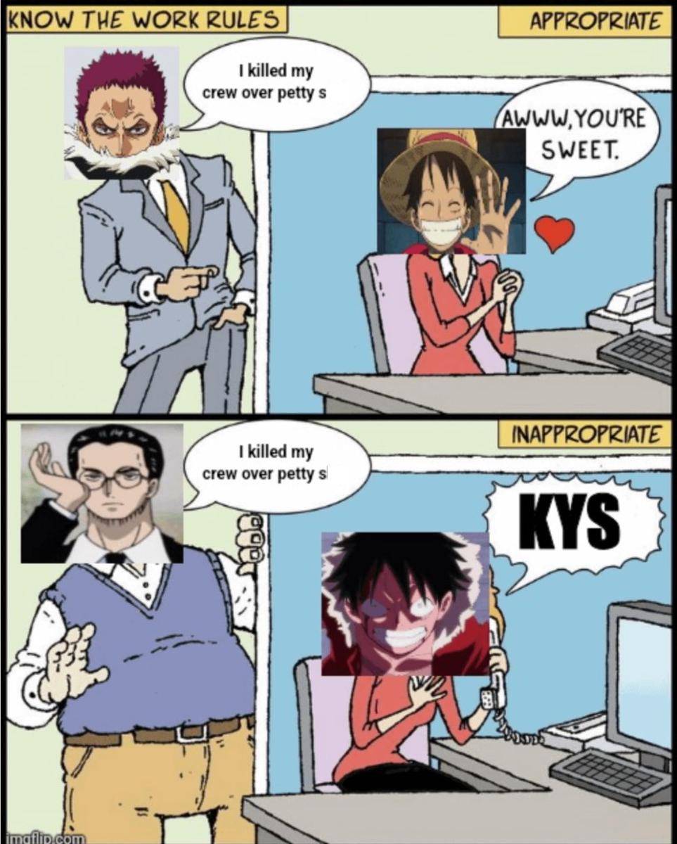 potret meme Kuro One Piece (reddit.com/user/Business-Ad7289)