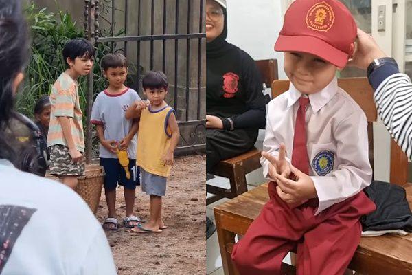 7 Potret Kiano dan Kenzo Ikut Syuting Film Baim Wong, Totalitas!
