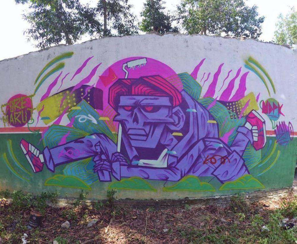 Salah satu karya grafiti Griets Riandy Sinaga (Dok:istimewa)
