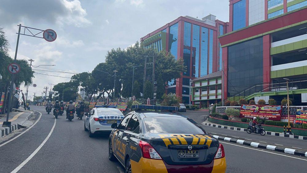 Kawal Pelantikan, Polisi Gelar Patroli Skala Besar di Bandar Lampung