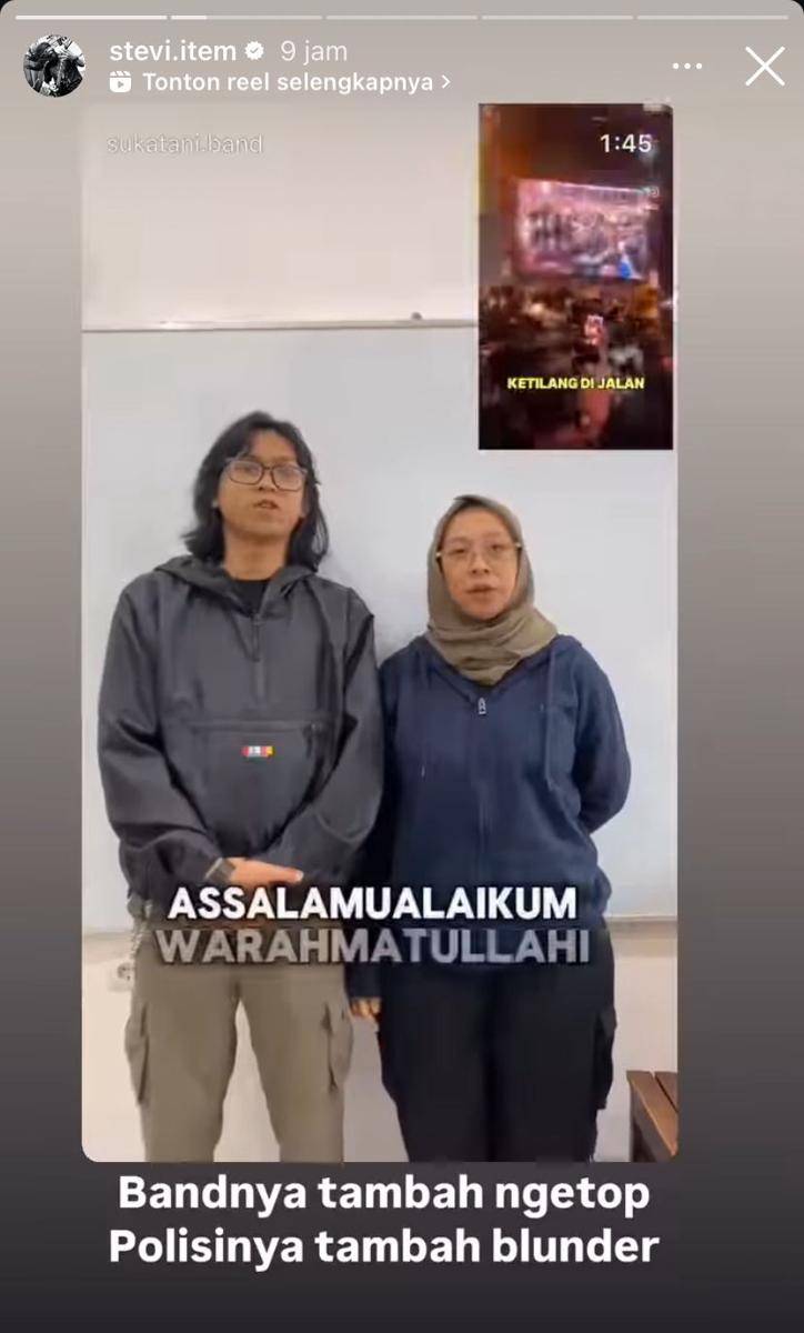 musisi yang suarakan dukungan untuk Sukatani Band (Instagram.com/stevi.item)