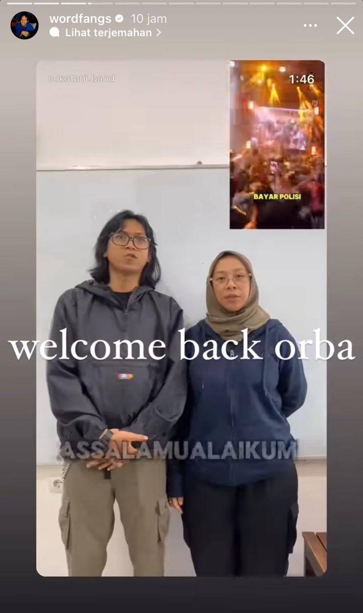 musisi yang suarakan dukungan untuk Sukatani Band (Instagram.com/wordfangs)