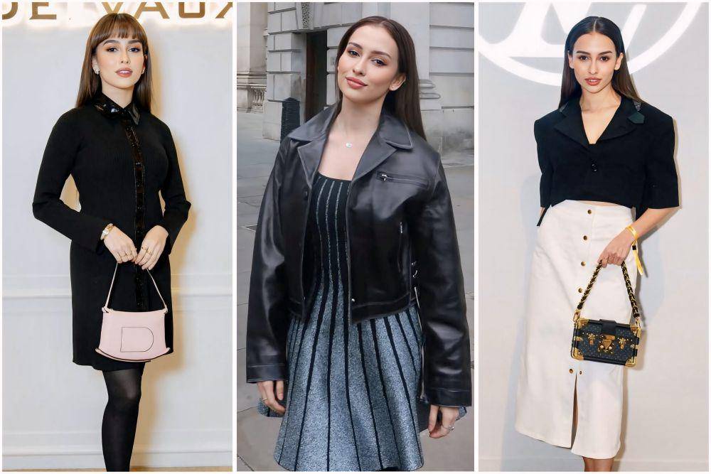 potret ide OOTD warna gelap yang elegan ala Anna Jobling