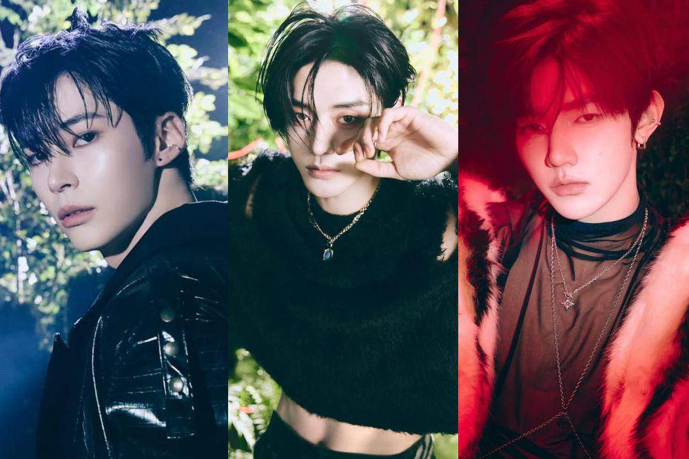 potret Hanbin, Jiwoong, dan Zhang Hao ZB1 di mini album BLUE PARADISE (instagram.com/zb1official)