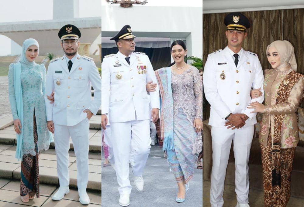 15 Gaya Pejabat dan Pendamping di Pelantikan Kepala Daerah Serentak