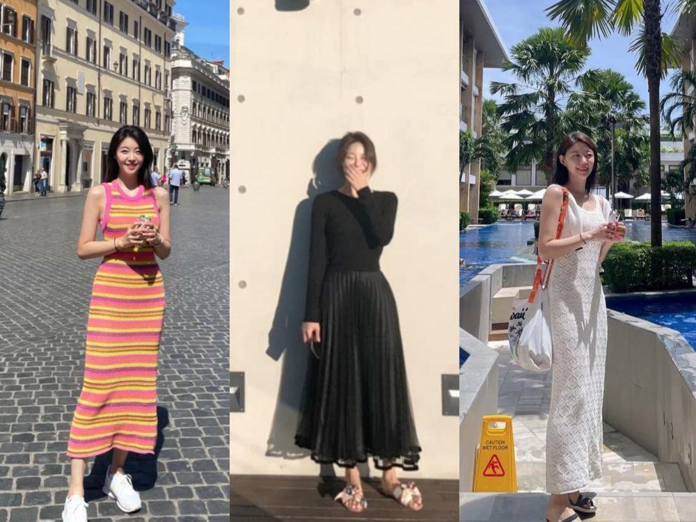 9 Ide Styling Dress dan Rok ala Chung You Jin Single's Inferno 4
