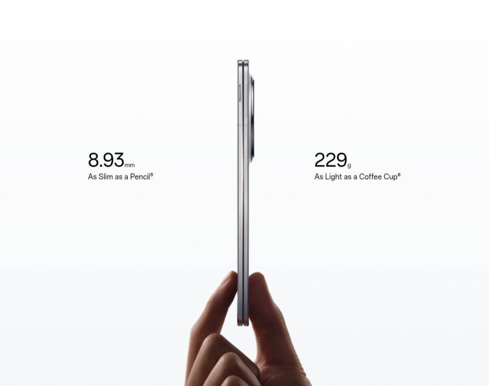 ilustrasi ketebalan dan berat OPPO Find N5 (oppo.com)