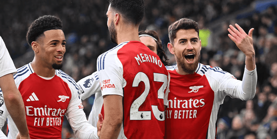 Skuad arsenal merayakan gol yang dicetak Merino (arsenal.com/berita arsenal)