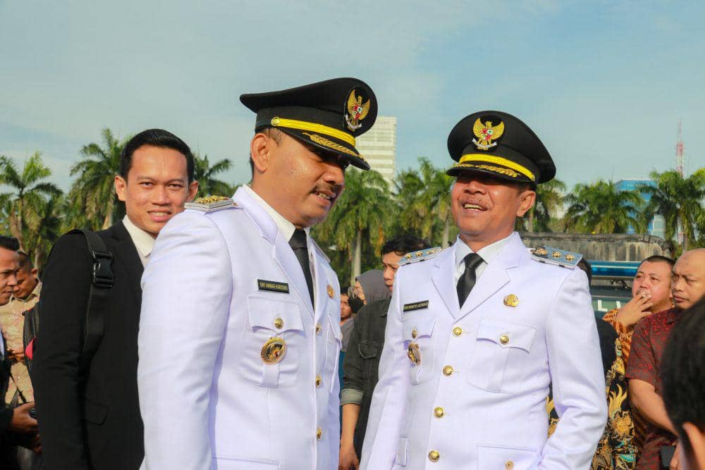 Bupati Ngawi terpilih, Ony Anwar Harsono dan Wakil Bupati Dwi Rianto Jatmiko diusung PDI Perjuangan. IDN Times/ Riyanto.