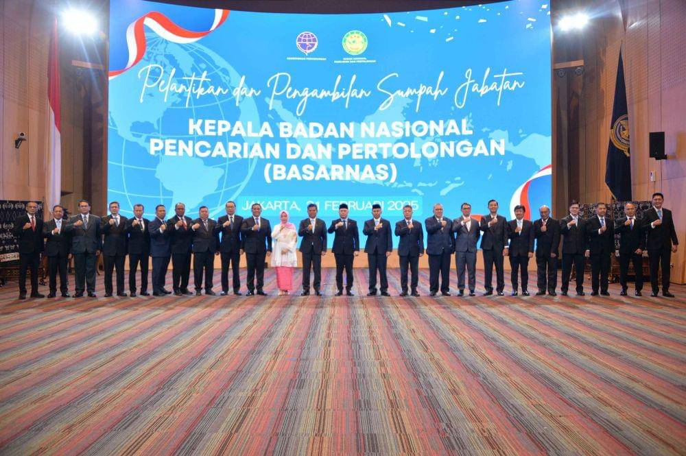 Pelantikan Kepala Basarnas, Marsekal Muda Mohammad Syafii. (dok. Kemenhub)