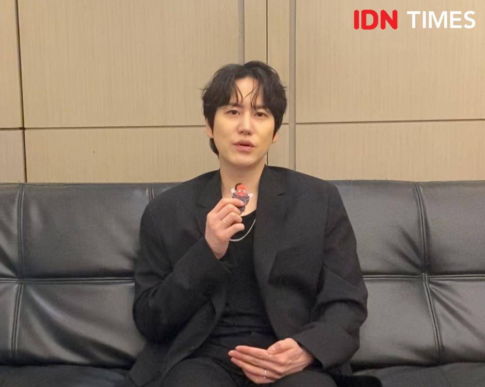 Kyuhyun Super Junior pada Sabtu (8/2/2025) (IDN Times/Elizabeth Chiquita)