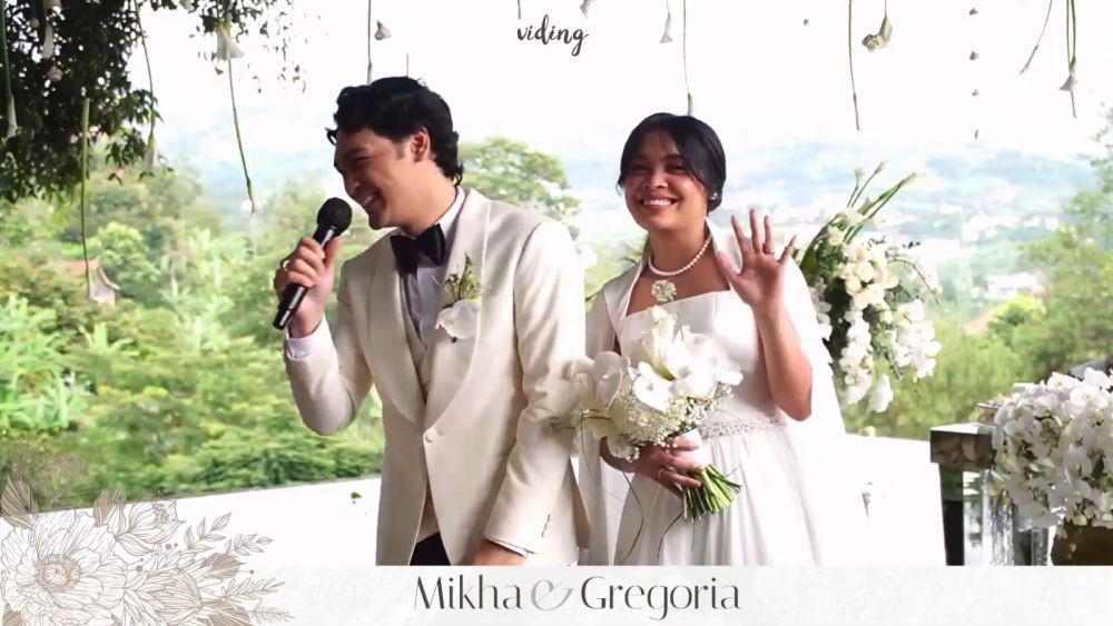 7 Gaya Gregoria Mariska di Pemberkatan Nikah dengan Mikha Angelo
